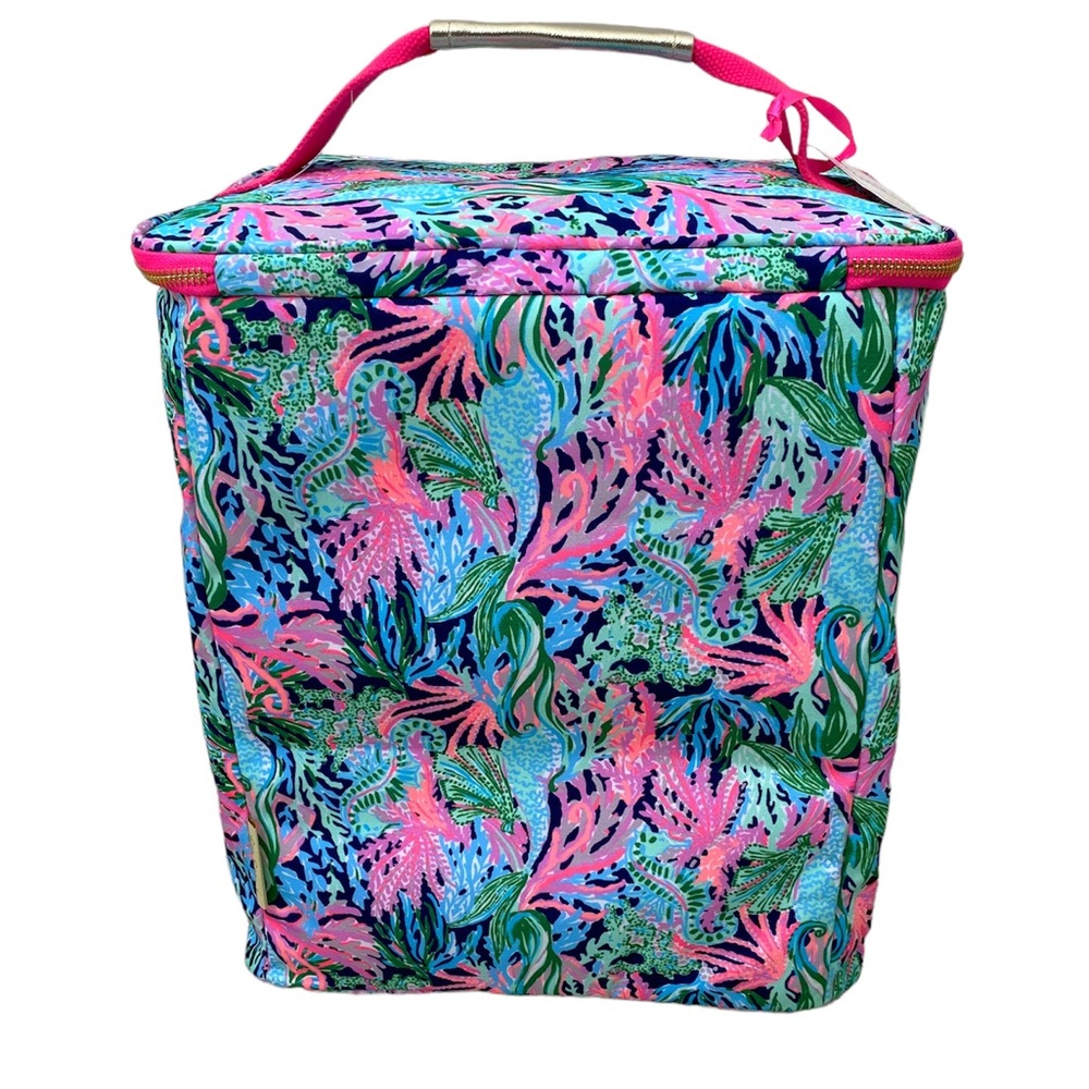 Lilly Pulitzer Insulated Wine Cooler Carrier Navy Bringing Mermaid Back - Picture 4 of 6